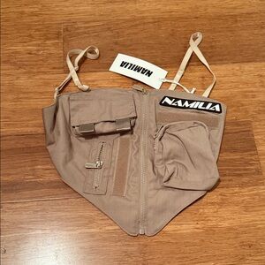 Namilia Tan Women's Top with Pockets